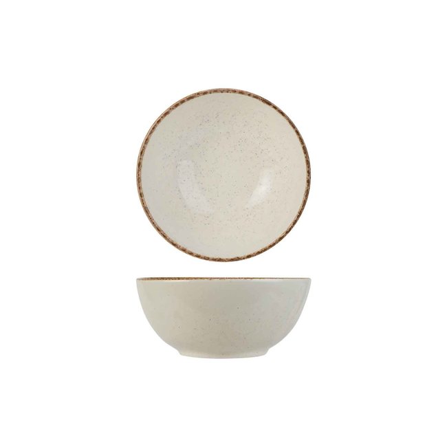 C&T Granite - Bowl - D14,5xh6,5cm - Ivory - Ceramic - (set of 6)