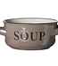 C&T Bol à Soupe - Gris - 13,5xh6,5cm - "Soupe" - 47cl - Céramique - (lot de 6)