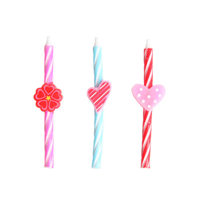 Mini candle - Love - 0.5xh8cm - (set of 6)