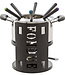 C&T Fondue set -1 Stainless Steel Pot - 6x Fork - 1x Fire - Black - Stainless steel