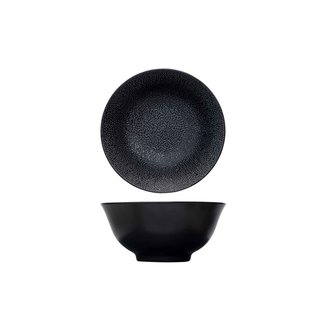 C&T Candy-Black - Bowl - D15.5xh7.5cm - Porcelain - (Set of 6)
