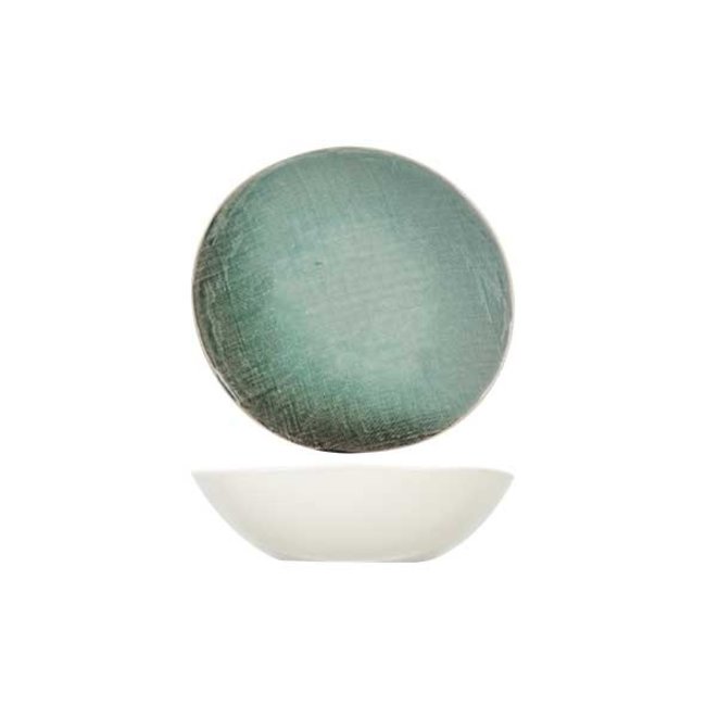 C&T Jacinto-Green - Dish - D19xh5cm - Porcelain - (set of 6)