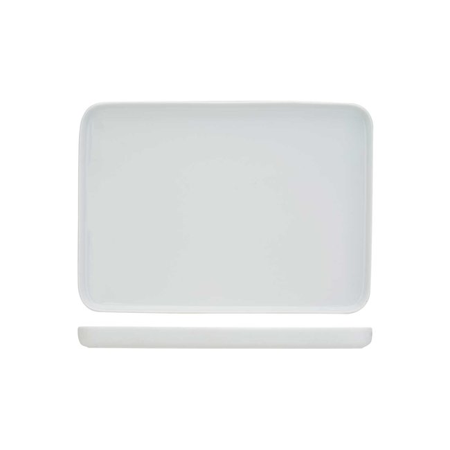 C&T Charming White Assiette 32x23 Rectangle