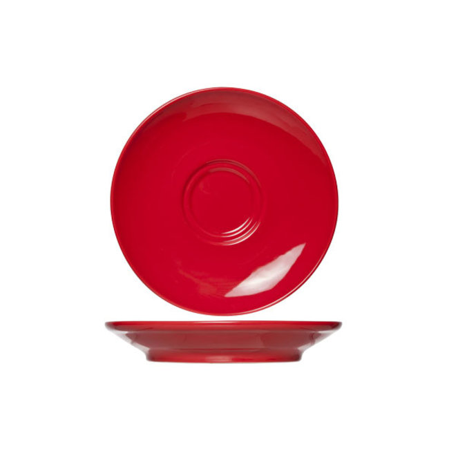 Cosy & Trendy For Professionals Barista Red Ondertas D16cmvoor Tas 20-30-45cl  Aardewerk -  (set van 6)