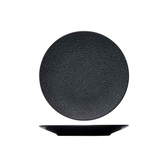 C&T Candy - Assiette à dessert - Noir - D21,5cm - Porcelaine - (Lot de 6)