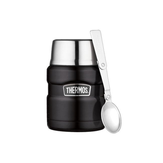 Thermos King Porte Aliments Noir Mat 470ml