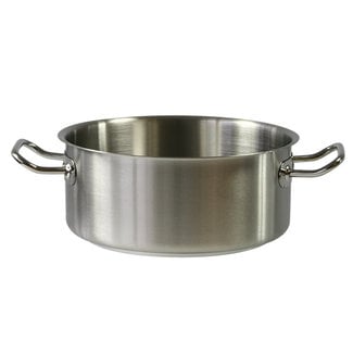 Cosy & Trendy For Professionals Prof Casserole - Low - 4.25l - 24x10.5cm - Without Lid - All Hobs - Gray - Stainless Steel.