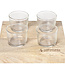 C&T Snackbrett - M 4 Gläser - 22x22x4cm - Glas - D6,5xh6cm - 10cl