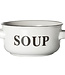 C&T Bol - Blanc - D13,5xh6,5cm - Soupe avec texte - Anses - 47cl - Céramique - (lot de 6)