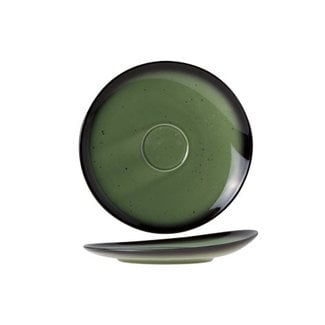Cosy & Trendy For Professionals Vigo - Green - Saucer - D16cm - Porcelain - (set of 6)