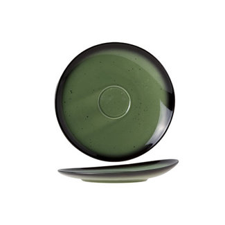 Cosy & Trendy For Professionals Vigo - Vert - Soucoupe - D16cm - Porcelaine - (lot de 6)