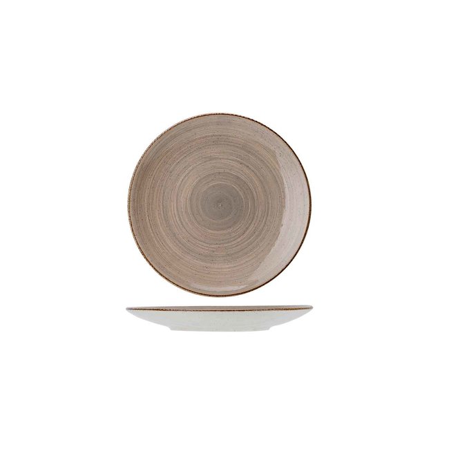 C&T Granite-Taupe - Dessert plate - D22cm - Ceramic - (set of 6)