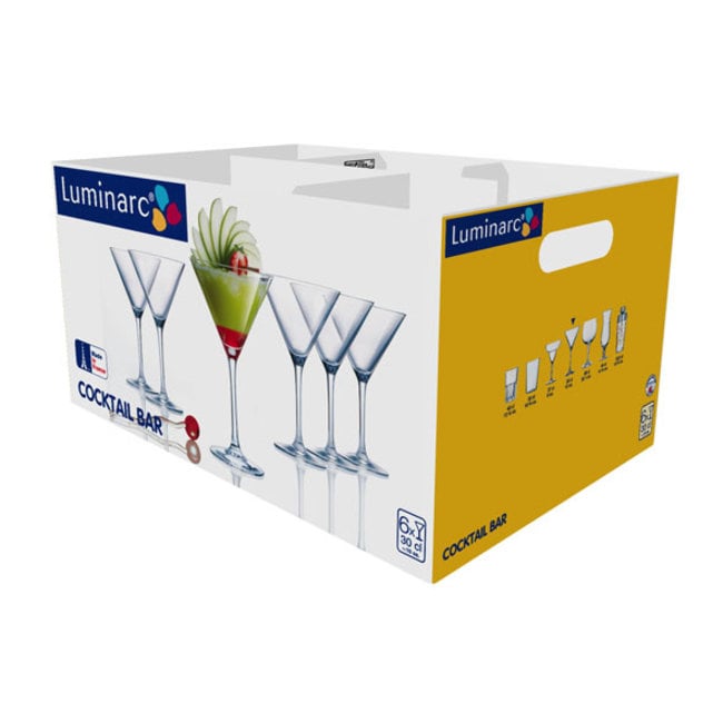 Luminarc Cocktail-Bar - Martini-Gläser - 30cl - (6er-Set)