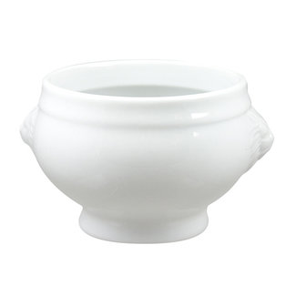 C&T Bol à soupe - Tête de lion - Blanc - Porcelaine - (lot de 6)