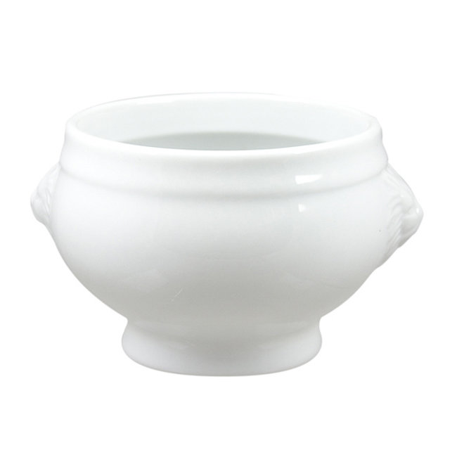 C&T Soup bowl - Lion's head - White - Porcelain - (set of 6)