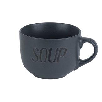 C&T Soup Dark Gray Cup 'soup' D11xh8,5cm51cl (set of 6)