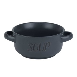 C&T Soup bowl - D13.5cmh6.5cm - 47cl - Gray -Ceramic - (set of 4)