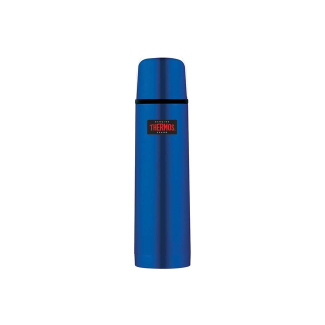 Thermos Fbb Light&compact Isolierflasche Metallic Blau 0,5l Drehverschluss D6xh24cm