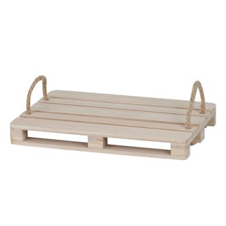 C&T Shelf pallet - Wood - 35x25xh3.5cm - 2x Handle - Nature - (set of 6).