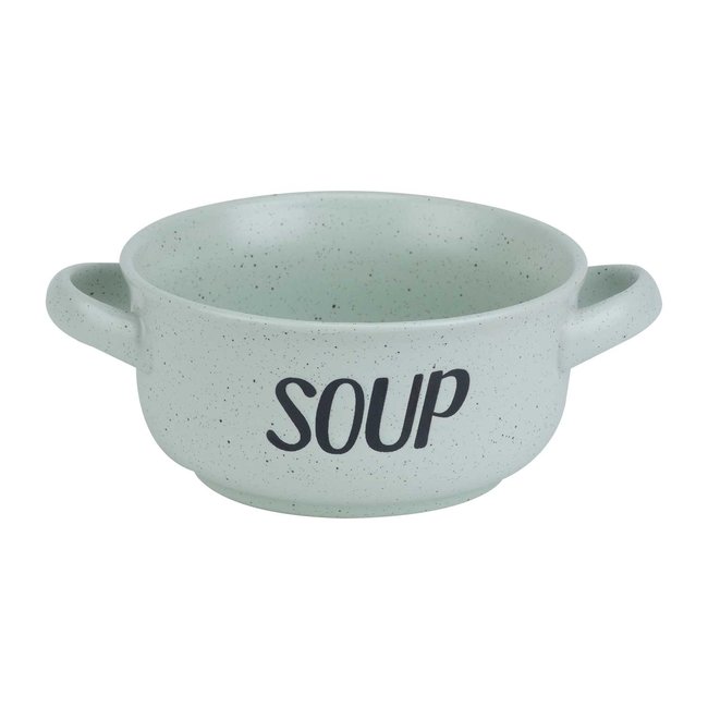 C&T Bol à soupe - Vert - D13,5cmh6,5cm - 47cl - Céramique - (lot de 4)