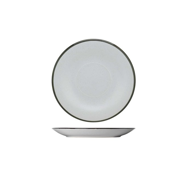 C&T Speckle White Platzteller, D14,5 cm (6er-Set)