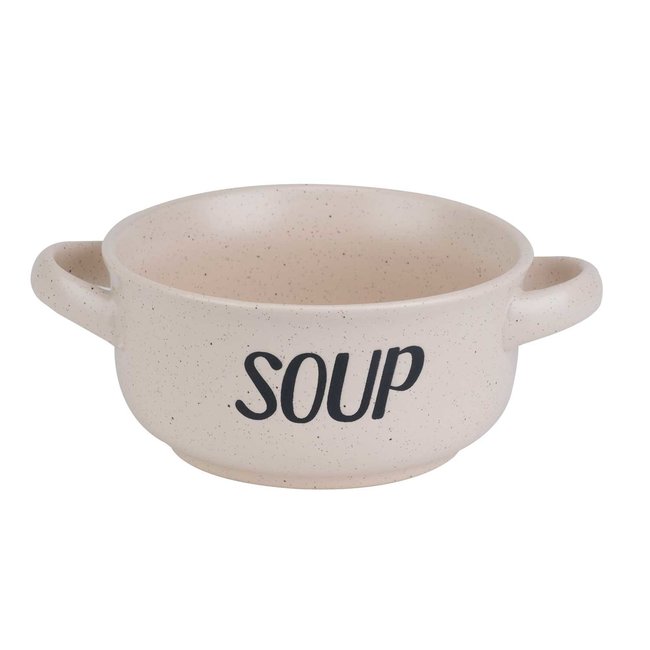 C&T Bol à soupe - Beige - D13,5cmh6,5cm - 47cl - Céramique - (lot de 6)