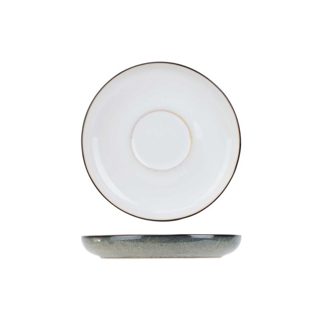 C&T Ciel-Blanc - Saucer - D12.7cm - Ceramic - (set of 6)