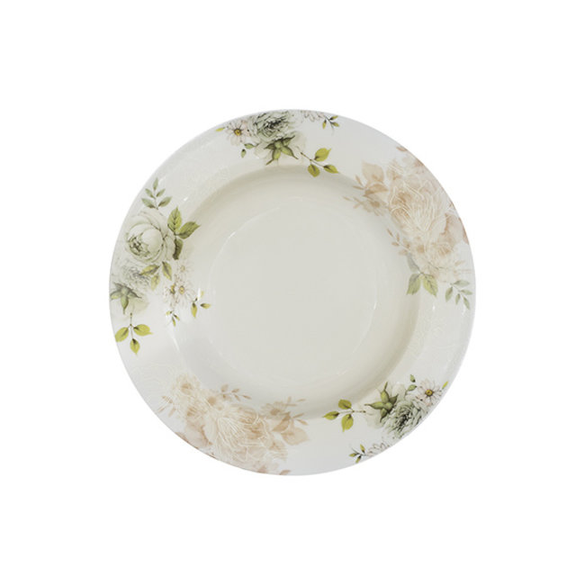 C&T Rosa - Assiette creuse - D23xh3,2cm - Porcelaine - (lot de 6)