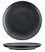 C&T Ithaka-Black - Assiettes à dessert - D21xh2,5cm - Porcelaine - (Lot de 6)