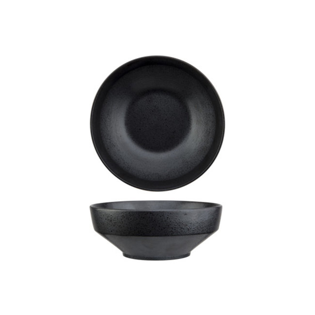 C&T Ithaka-Black - Deep Plate - D16,5xh6,5cm - 74cl - Porcelain - (Set of 6)