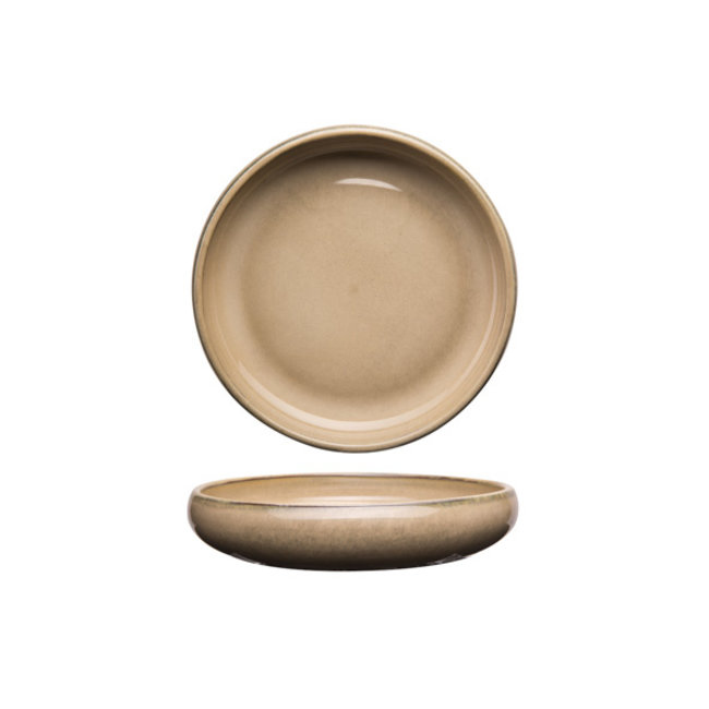 C&T Arezzo Sand Deep Plates D22xh4,3cm - Ceramic - (set of 6)