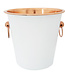 C&T Wine bucket - D21xh21cm - White on the outside - Copper inside - Metal