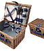 C&T Picnic Basket 2p Brown 33x23x16cm Cutlery-plates-tumblers-wineopener-p/s Shaker