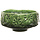 Cosy @ Home Bowl Flowers Lustre Finish Green 21x21xh10cm Round Stoneware