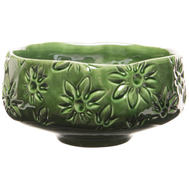 Cosy @ Home Coupe Flowers Lustre Finish Vert 21x21xh10cm Rond Gres