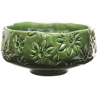 Cosy @ Home Coupe Flowers Lustre Finish Vert 16x16xh8cm Rond Gres