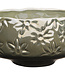 Cosy @ Home Bowl Flowers Lustre Finish Gray-green 21x21xh10cm Round Stoneware