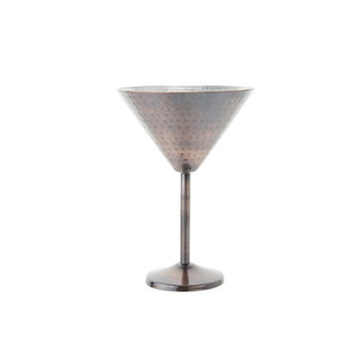 C&T Antique Martini Glass 35cl D12xh17cmhammered - Inside Mat Finish (set of 6)