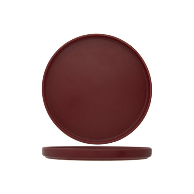 C&T Tower - Raspberry Red - Dessert plate - D21xh2cm - Ceramic - (Set of 6)