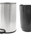 C&T Wasty Pedal Bin Alu 12l D25xh35cm Roundstainless Steel