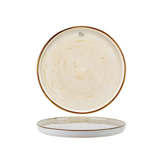 C&T Brisbane Beige Dessert Plate D20,5cmh1,5cm - Ceramic - (Set of 6)