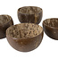 C&T Coconut Bowl Set4 Bruin 20-25cl Polished