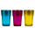 Cerve Medina Waterglas 38cl Set 3 Assturquoise-lila -yellow