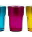 Cerve Medina Wasserglas 38cl Set 3 Assturquoise-lila -yellow