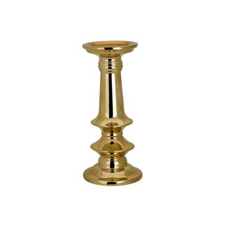 Cosy @ Home Kandelaar Goud 12x12xh27cm Rond Keramiek