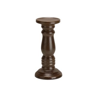 Cosy @ Home Candle Holder Reactive Glazing Chocolate 14,5x14,5xh30cm Round Stoneware