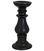 Cosy @ Home Candle Holder Black 12,8x12,8xh33,5cm Round Ceramic