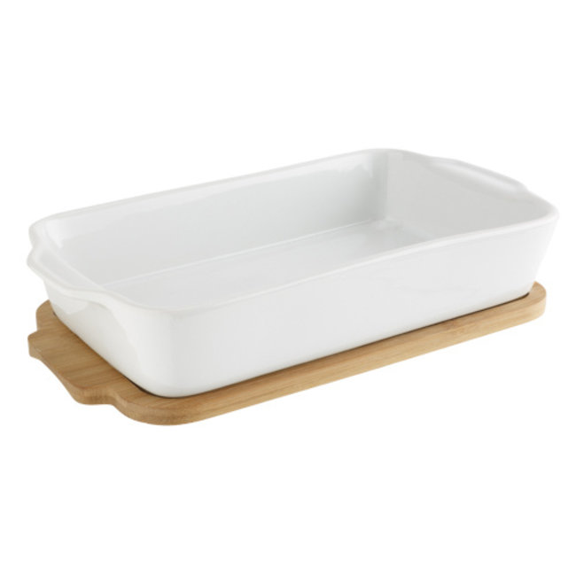 C&T Oven Dish White 30x18xh6,8cm Ceramic