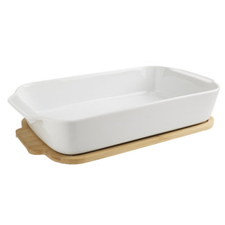 C&T Oven Dish White 22x40xh8,5cm Ceramic