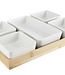 C&T Apero Board With 5 Cups Ceramic28,4x19,4xh2,5cm Bamboo